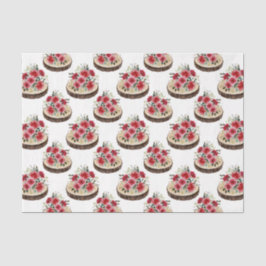 Rode Bloemen (Ontwerp 36 Rode Reeks) Tissuepapier