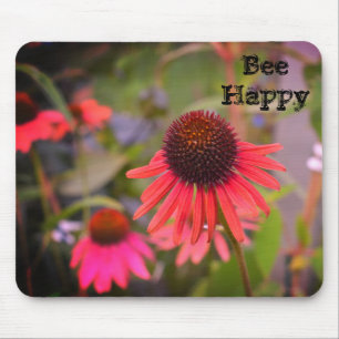 Rode bloemen op RHS Wisley Bee Happy Muismat