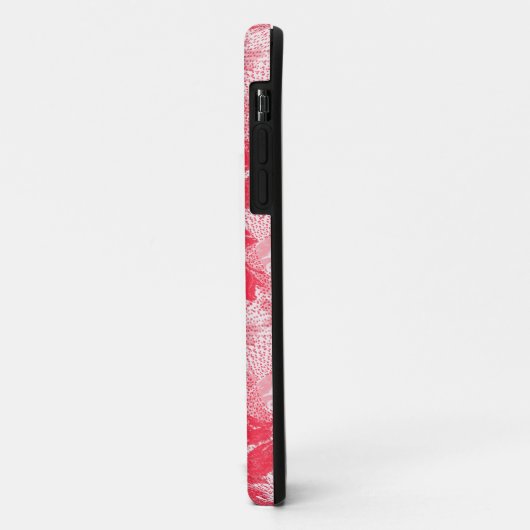 Rode bloemen op wit. Case-Mate iPhone case (Achterkant/links)