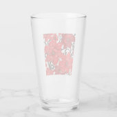 Rode bloemen Patroonglas Glas (Achterkant)
