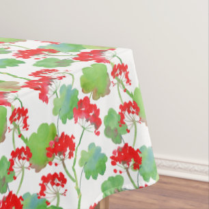 Rode bloemen (Pelargonium) Tafelkleed
