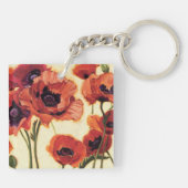 Rode bloemen sleutelhanger (Achterkant)