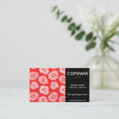 Rode Bloemen Visitekaartje (Staand voorkant)