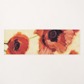 Rode bloemen yogamat (Voorkant (horizontaal))