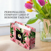 Rode Bloemendessin Aangepaste Naam Zakelijk Logo Groot Cadeauzakje