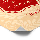 Rode Bloemenlijn Kunst Geschenken & Kaarten Sign Poster (Hoek)