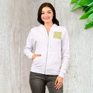 Rode bloemenslingerpatroon op lichtgroen hoodie