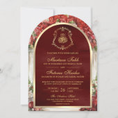 Rode Bloementuin van het Paradijs Arch Moslim brui Kaart (Voorkant)