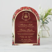 Rode Bloementuin van het Paradijs Arch Moslim brui Kaart (Staand voorkant)