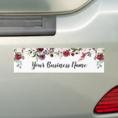 Rode Bloemenzakennaam Bumpersticker (Op auto)