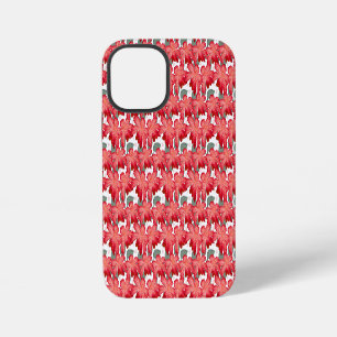 Rode bloemloze naadloze patroon, Elegante bloem he iPhone 12 Mini Hoesje