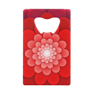 Rode Bloemrijke Mandala-58566 Kredietkaart Flessenopener