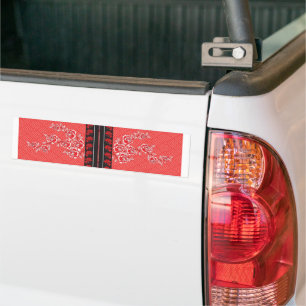 Rode bloemsticker Gothische esthetische sticker