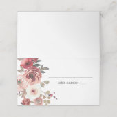 Rode Blush Bloemrozen Bruiloft (Buitenkant ongevouwen)