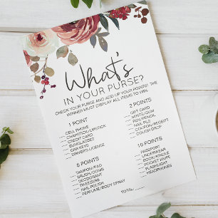 Rode Blush Bloemrozen Spel Wat Zit Er In Je Tas Flyer