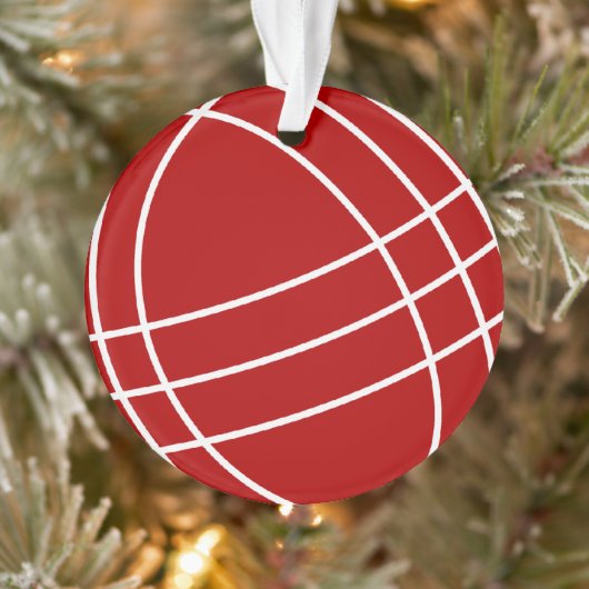 Rode bocce bal kerstboom ornament (Boom)