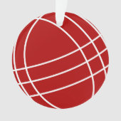 Rode bocce bal kerstboom ornament (voorkant)