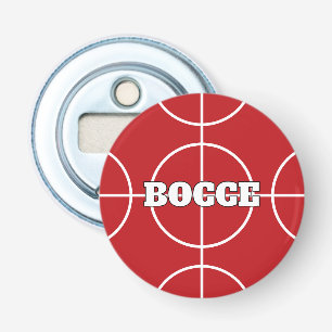 Rode Boccie Bal flesopener koelkastmagneet Button Flesopener