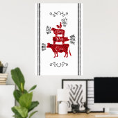 Rode  Boerderij Poster (Thuiskantoor)