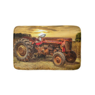 rode Boerderij tractor Badmat