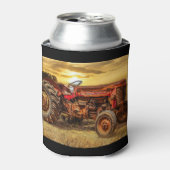  rode Boerderij tractor Blikjeskoeler (Blikje Voorkant)