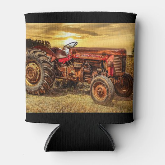  rode Boerderij tractor Blikjeskoeler (Voorkant)