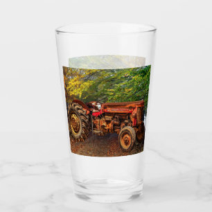 rode Boerderij tractor Glas