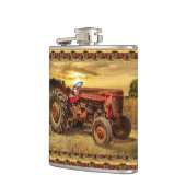 rode Boerderij tractor Heupfles (Links)