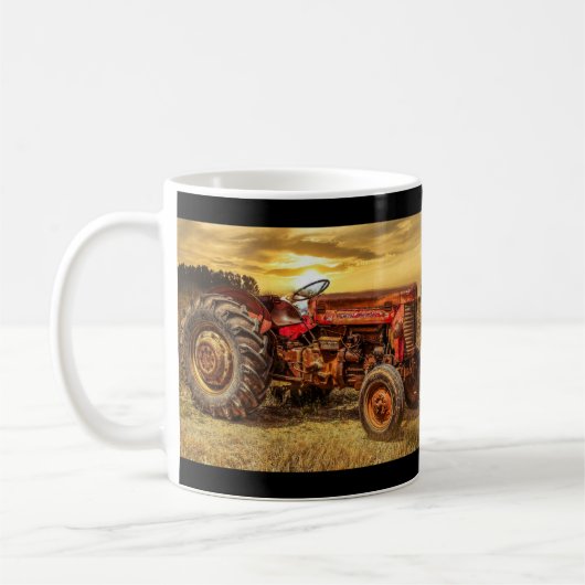 rode Boerderij tractor Koffiemok (Links)