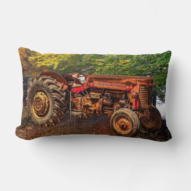  rode Boerderij tractor Kussen (Voorkant)