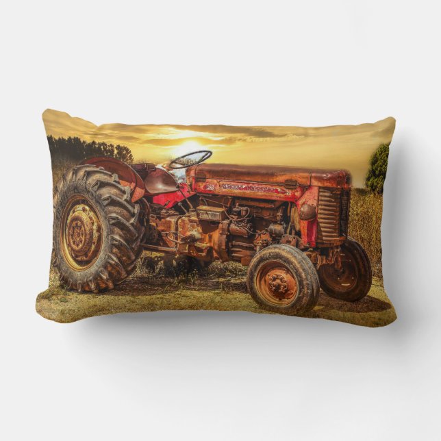  rode Boerderij tractor Kussen (Voorkant)