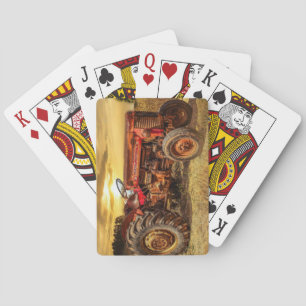  rode Boerderij tractor Pokerkaarten
