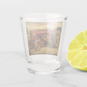 rode Boerderij tractor Shot Glas (Achterkant)