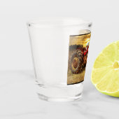 rode Boerderij tractor Shot Glas (Links)