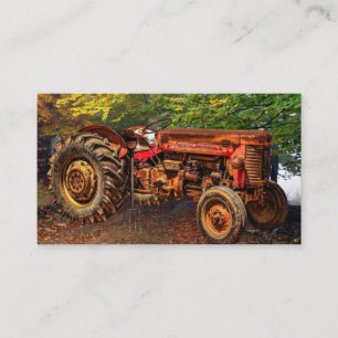 rode Boerderij tractor Visitekaartje