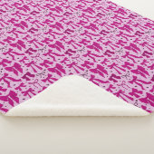 Rode bogen en harten patroon sherpa deken (3/4)