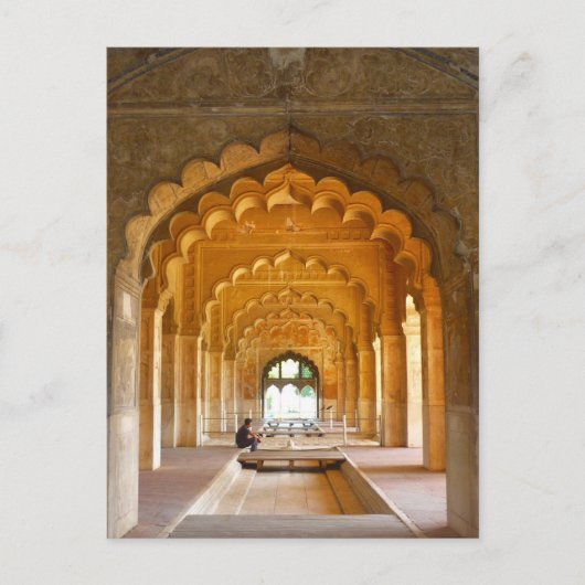 rode bogen van delhi fort briefkaart (Voorkant)