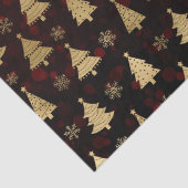 Rode Bokeh en goudfolie kerstbomen Tissuepapier (Detail)