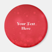 Rode Bokeh-Ontwerp, reversspeld Sjabloon Magneet (Voorkant)