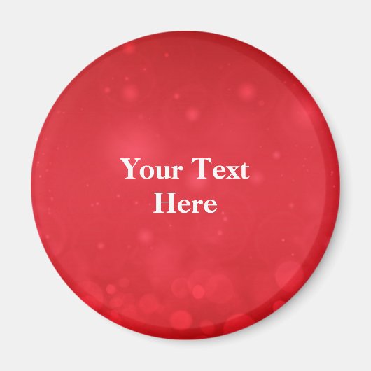 Rode Bokeh-Ontwerp, reversspeld Sjabloon Magneet (Voorkant)