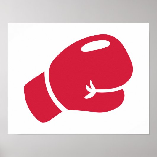 Rode bokshandschoen poster (Voorkant)