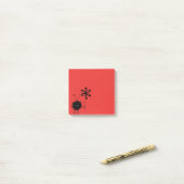 Rode bokstang post-it® notes (Op bureau)