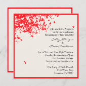 Rode bomen en vogels kaart (Voorkant / Achterkant)