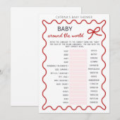 Rode Boog Baby Shower - Bewerkbare Naam, 5x7 Kaart (Voorkant / Achterkant)