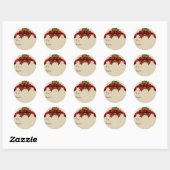 Rode Boog en Holly Gift Label Stickers 2 - Geperso (Vel)