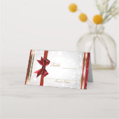 Rode Boog Goud Witte Glans Kerst Huwelijk (Achterkant)