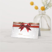 Rode Boog Goud Witte Glitter Kerst Bruiloft Plaats (Achterkant)