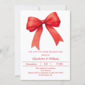 Rode boog kerstfeest kaart (Voorkant)