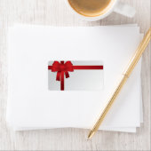 Rode boog kerstvakantie etiket (Insitu)