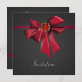  Rode Boog Zwart All Occasion Party Kaart (Voorkant / Achterkant)